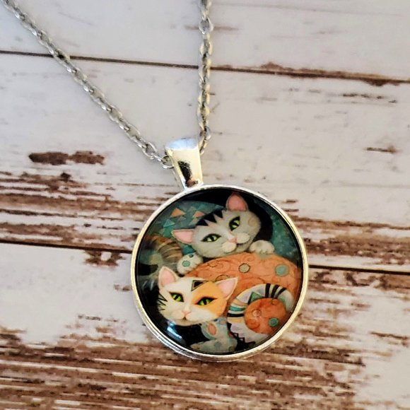 Jewelry - Cozy Cat Dome Pendent